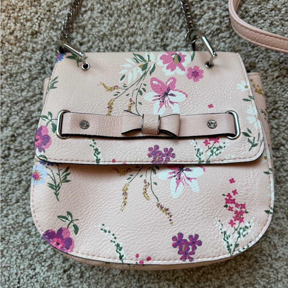 Floral Pink Crossbody Bag